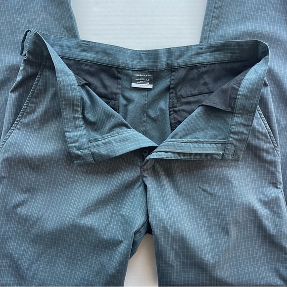 Nike Golf Dri-fit pants 34/34 M Plaid Dark Grey - Picture 5 of 15